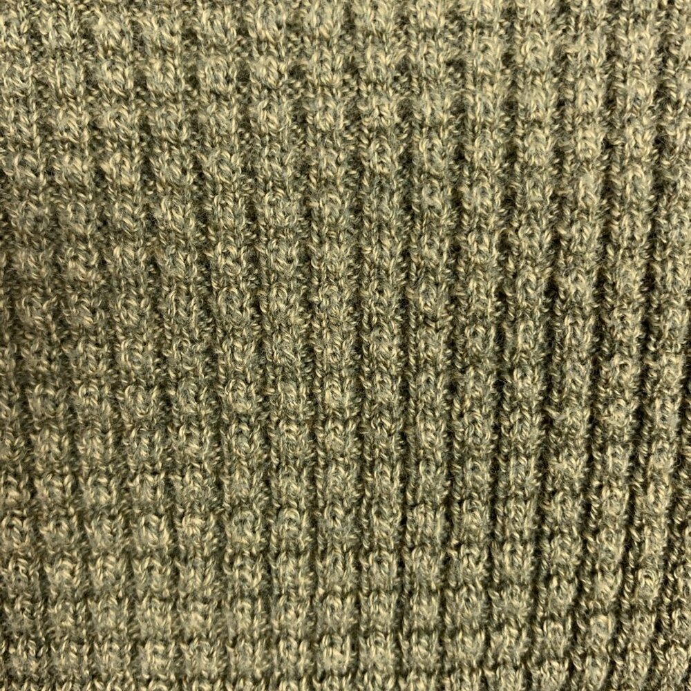 REI Womens M Sweater Pullover Waffle Knit Olive Green Wallace Lake Cotton - Picture 6 of 12